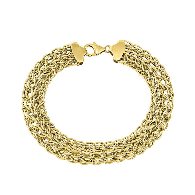 Polished Sedusa Link Bracelet in 14K Yellow Gold