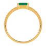 Emerald &amp; 1/10 ct. tw. Diamond Ring in 10K Yellow Gold