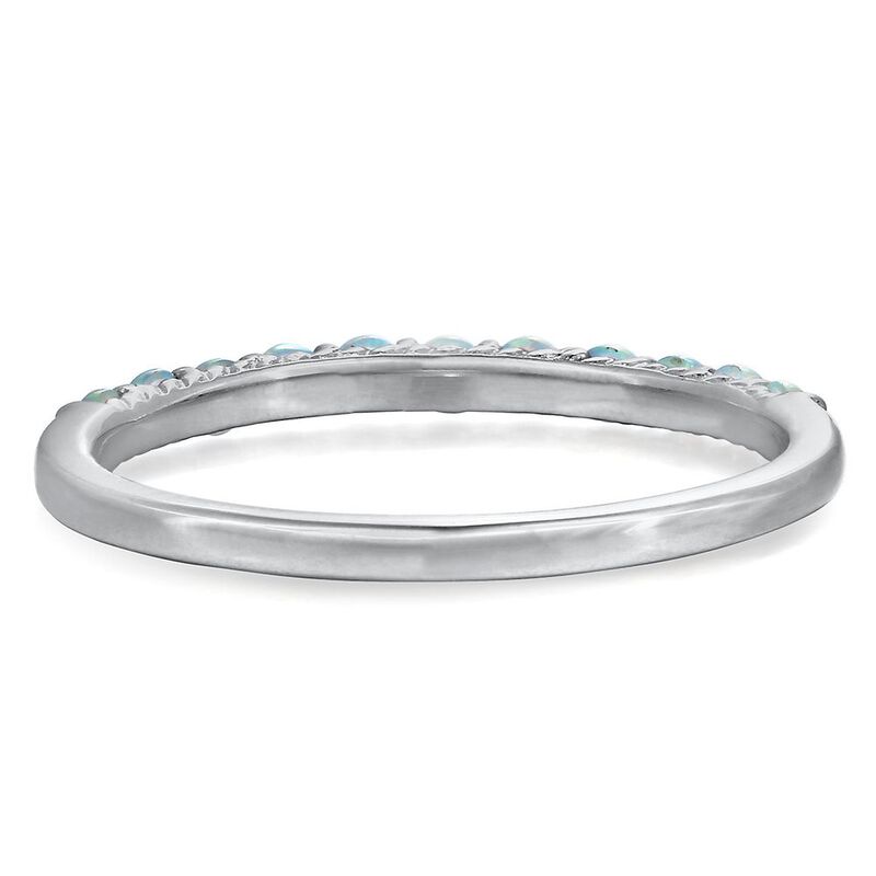Lab Created Opal Stack Ring in Sterling Silver
