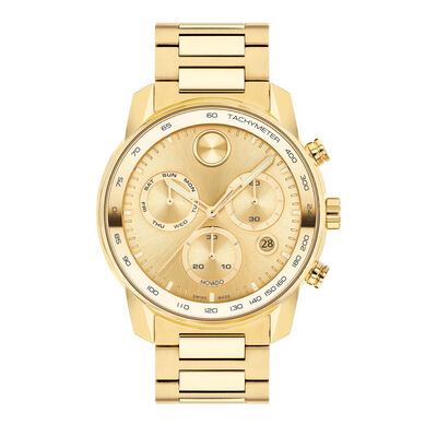 Verso Men’s Watch in Yellow Gold-Tone Ion-Plated Stainless Steel, 44MM