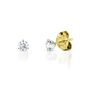 1/4 ct. tw. Diamond 3-Prong Stud Earrings in 14K Yellow Gold