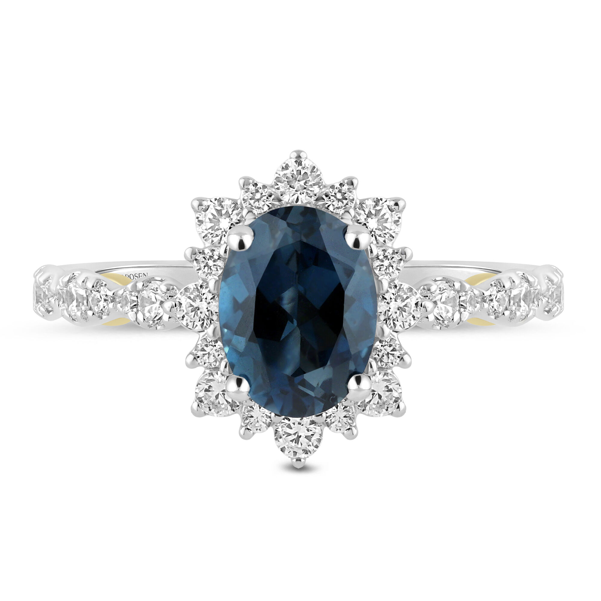 WDIYIEETN 14k Gold Sea Blue Topaz Love Heart CZ Diamond Ring Women  Anniversary Engagement Wedding Gemstone Ring (6) | Amazon.com