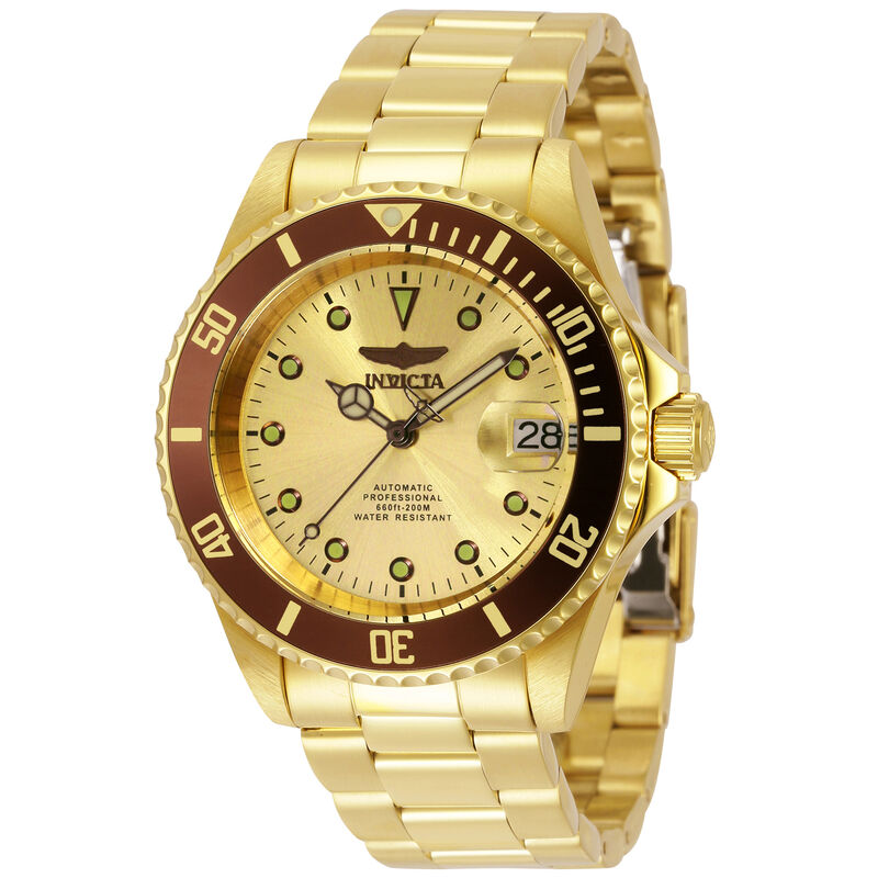Men&rsquo;s Pro Diver Watch in Yellow Gold-Tone Stainless Steel