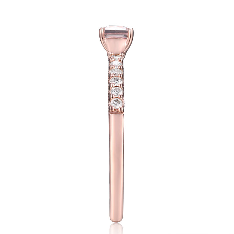 Morganite and Diamond Stack Ring