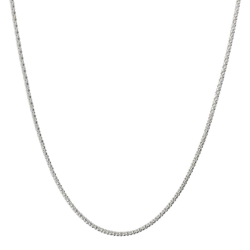 Popcorn Chain Necklace in Sterling Silver