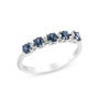 Diamond &amp; Blue Sapphire Ring in 10K White Gold