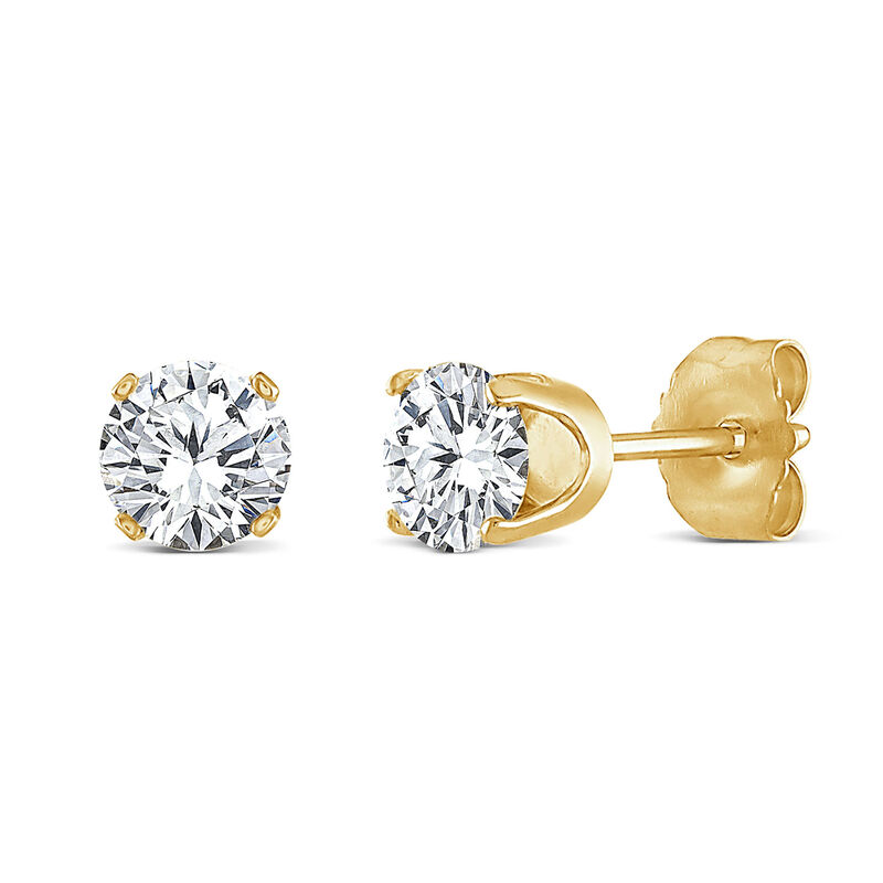 1 ct. tw. Diamond 4-Prong Stud Earrings in 14K Yellow Gold