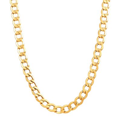Light Beveled Curb Chain in 14K Yellow Gold, 22”
