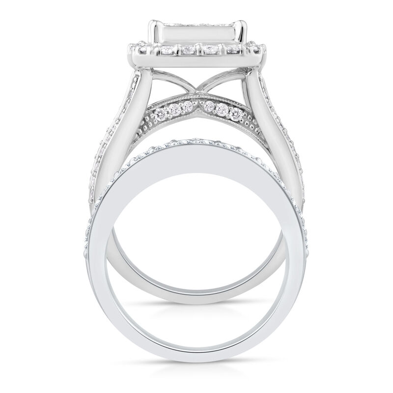 Princess-Cut Diamond Engagement Ring Set in 10K White Gold &#40;3 ct. tw.&#41;