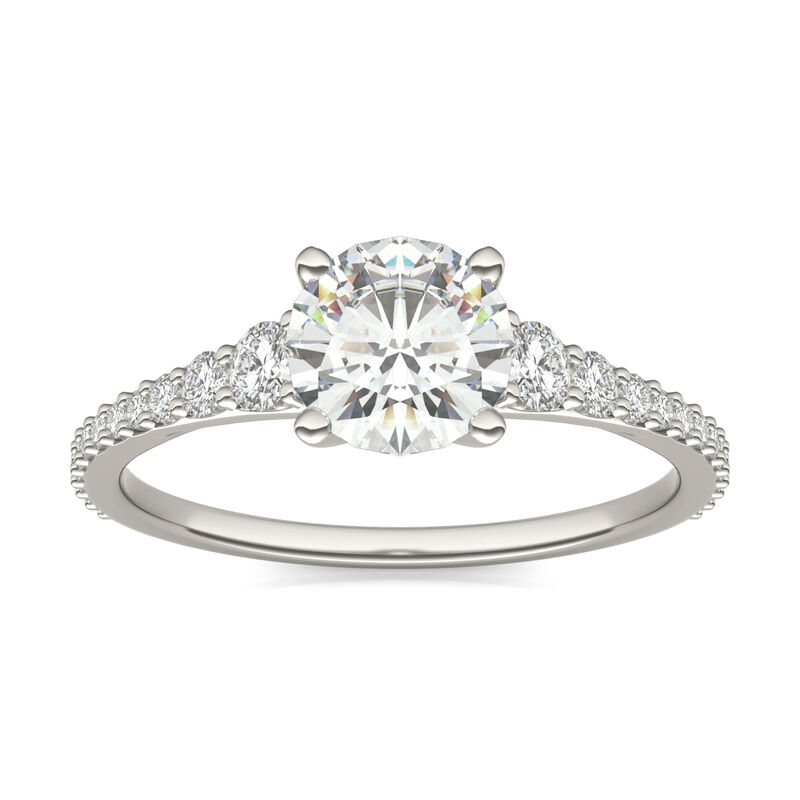 Lab-Created Moissanite Engagement Ring in 14K White Gold &#40;1 3/8 ct. tw.&#41;