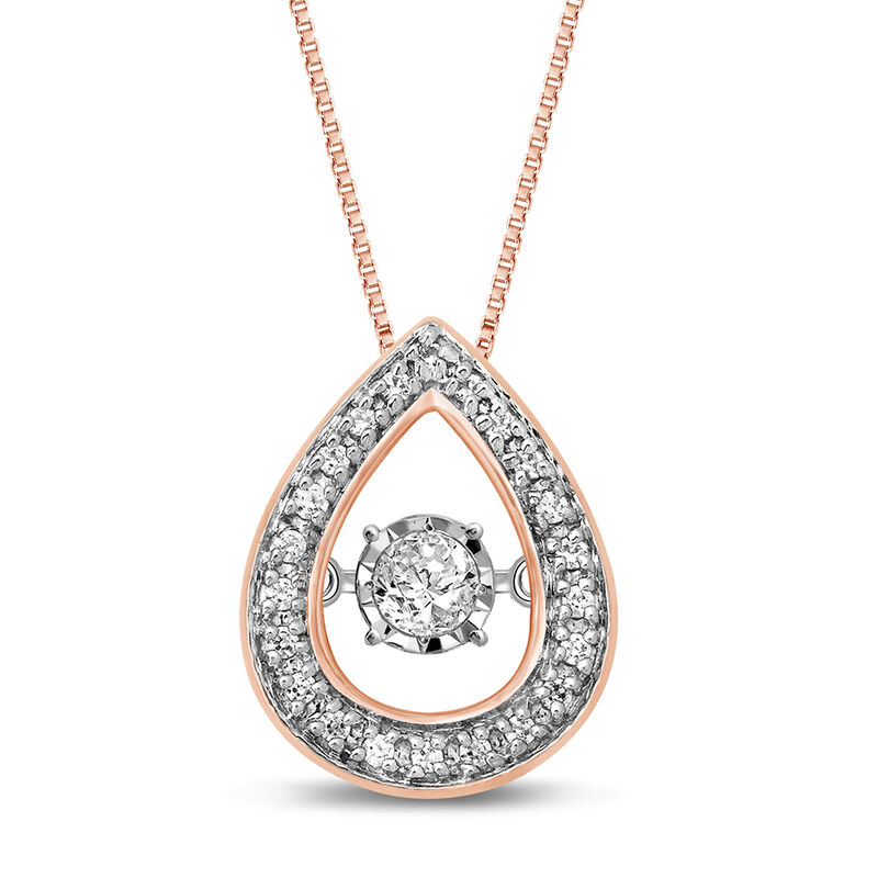 The Beat of Your Heart&amp;&#35;174; 1/5 ct. tw. Diamond Pendant in 10K Rose Gold