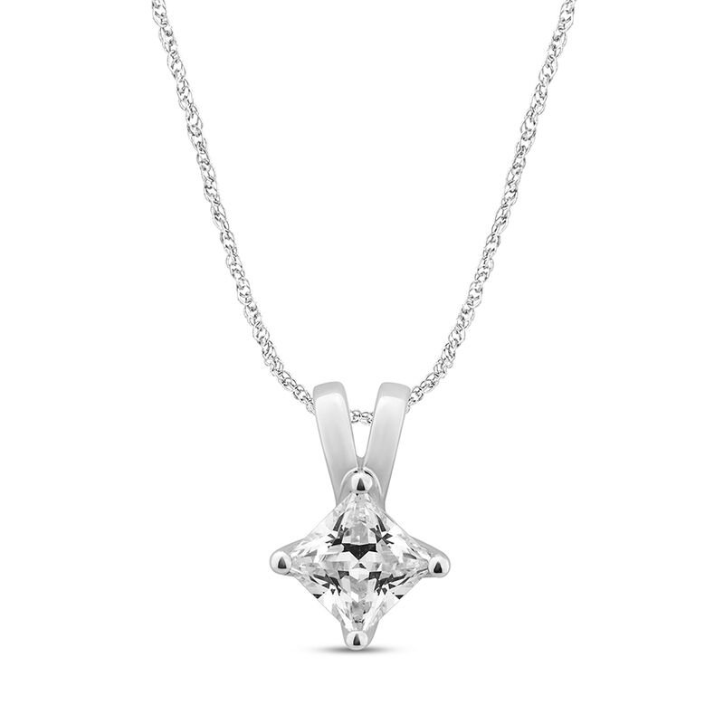 Diamond Princess-Cut Solitaire in 14K White Gold &#40;1/2 ctw.&#41;