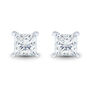Lab Grown Diamond Stud Earrings with Princess-Cut Solitaires in 14K White Gold &#40;3 ct. tw.&#41; 