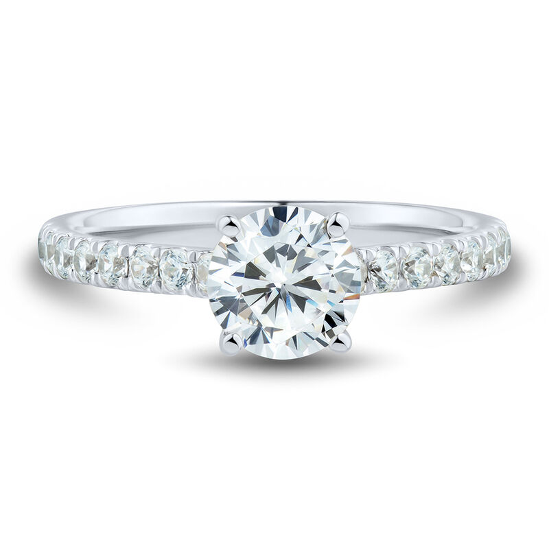 Vijftig telex Alcatraz Island Light Heart® Lab Grown Diamond Side-Stone Engagement Ring