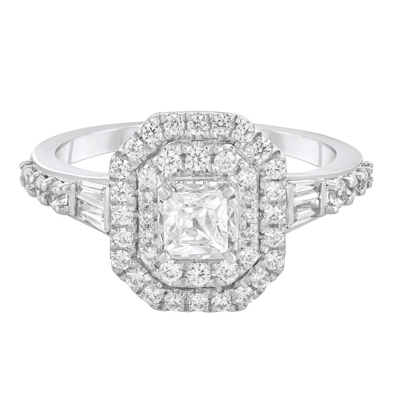 Diamond Halo Engagement Ring in 10K White Gold &#40;1 ct. tw.&#41;