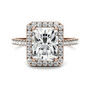Radiant-Cut Moissanite Halo Ring in 14K Rose Gold &#40;3 ct. tw.&#41;