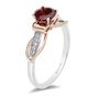 Enchanted Disney Snow White Garnet &amp; Diamond Ring in Sterling Silver &amp; 10K Rose Gold