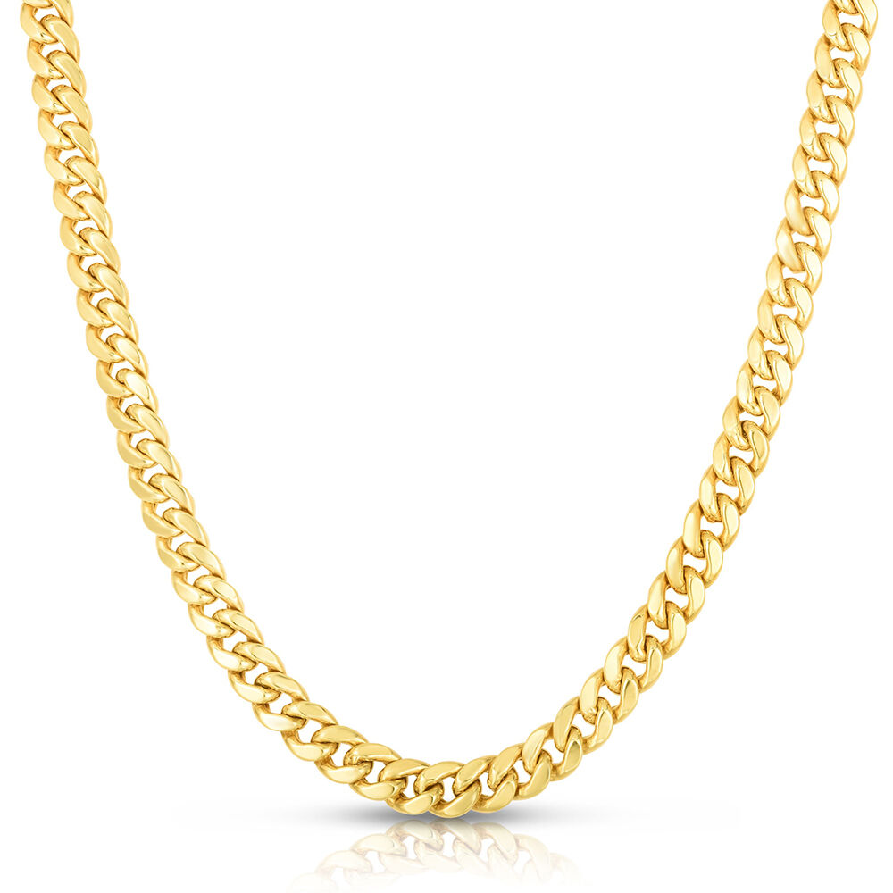 Made in Italy Men's 6.8mm Cuban Curb Chain Necklace in 14K Gold - 24