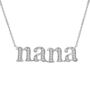 Diamond &ldquo;NANA&rdquo; Necklace in Sterling Silver &#40;1/7 ct. tw.&#41;