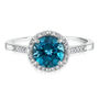 Blue Topaz and Diamond Ring in 10K Gold &#40;1/7 ct. tw.&#41;