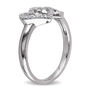 1/10 ct. tw. Diamond Double Heart Ring in Sterling Silver