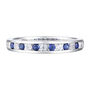 Blue Sapphire  Ring with Diamonds in 14K White Gold &#40;1/5 ct. tw.&#41;