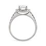 Moissanite Oval Engagement Ring in 14K White Gold &#40;2 3/4 ct. tw.&#41;