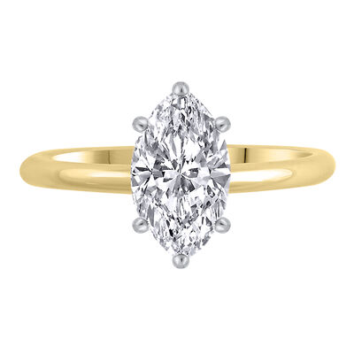 Lab Grown Diamond Solitaire Marquise Engagement Ring in 14K Yellow Gold (1 1/2 ct.)
