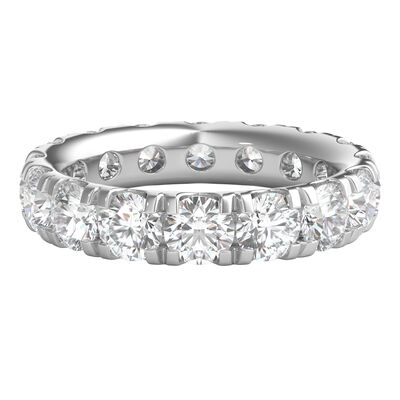 Lab Grown Diamond Wedding Band with Eternity Setting in 14K White Gold (5 ct. tw.)