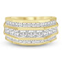 Men&rsquo;s Lab Grown Diamond Wedding Band with Three-Row Setting in 10K Gold &#40;2 ct. tw.&#41;