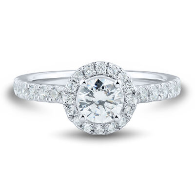 lab grown diamond round engagement ring in 14k white gold (1 1/4 ct. tw.)