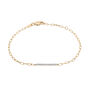 Diamond Bar Paperclip Chain Bracelet in Vermeil &#40;1/10 ct. tw.&#41;