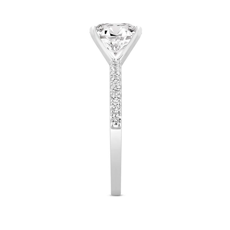 Lab Grown Diamond Round Engagement Ring in 14K White Gold &#40;1 3/4 ct. tw.&#41;