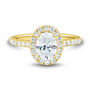 Lab Grown Diamond Oval-Shaped Halo Engagement Ring in 14K Gold &#40;1 1/2 ct. tw.&#41;