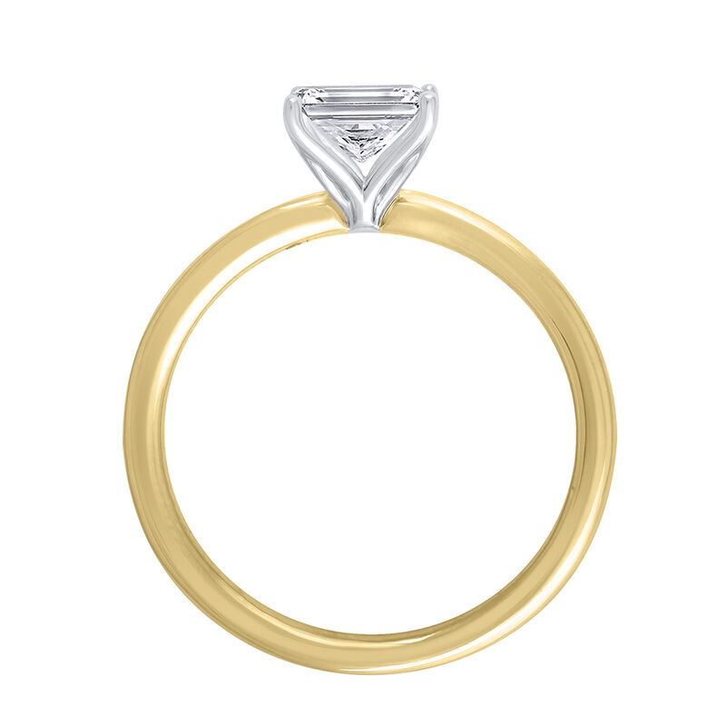 Lab Grown Diamond Princess-Cut Solitaire Engagement Ring in 14K Yellow Gold &#40;1 ct.&#41;
