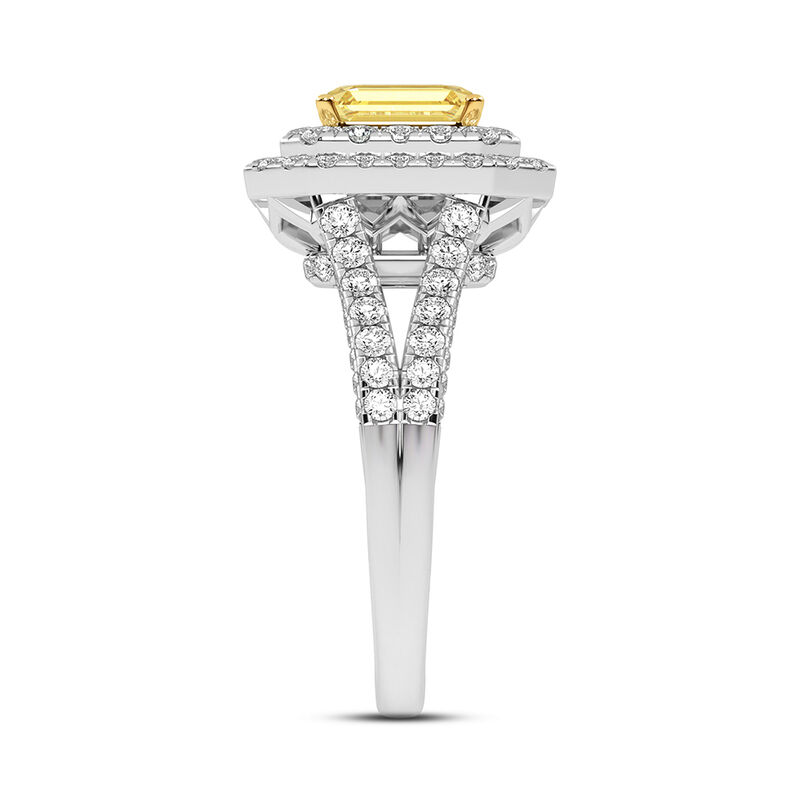 Grace Yellow Lab Grown Diamond Engagement Ring in Platinum &#40;2 ct. tw.&#41;