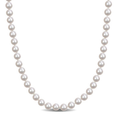 Akoya Pearl Necklace in 14K Yellow Gold, 6mm, 18”