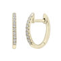 Diamond Huggie Hoop Earrings in 14K Yellow Gold &#40;1/10 ct. tw.&#41;
