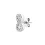 Single Stud Earring with Diamond Infinity Symbol in 10K White Gold