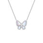 Mother of Pearl Butterfly Necklace in Sterling Silver