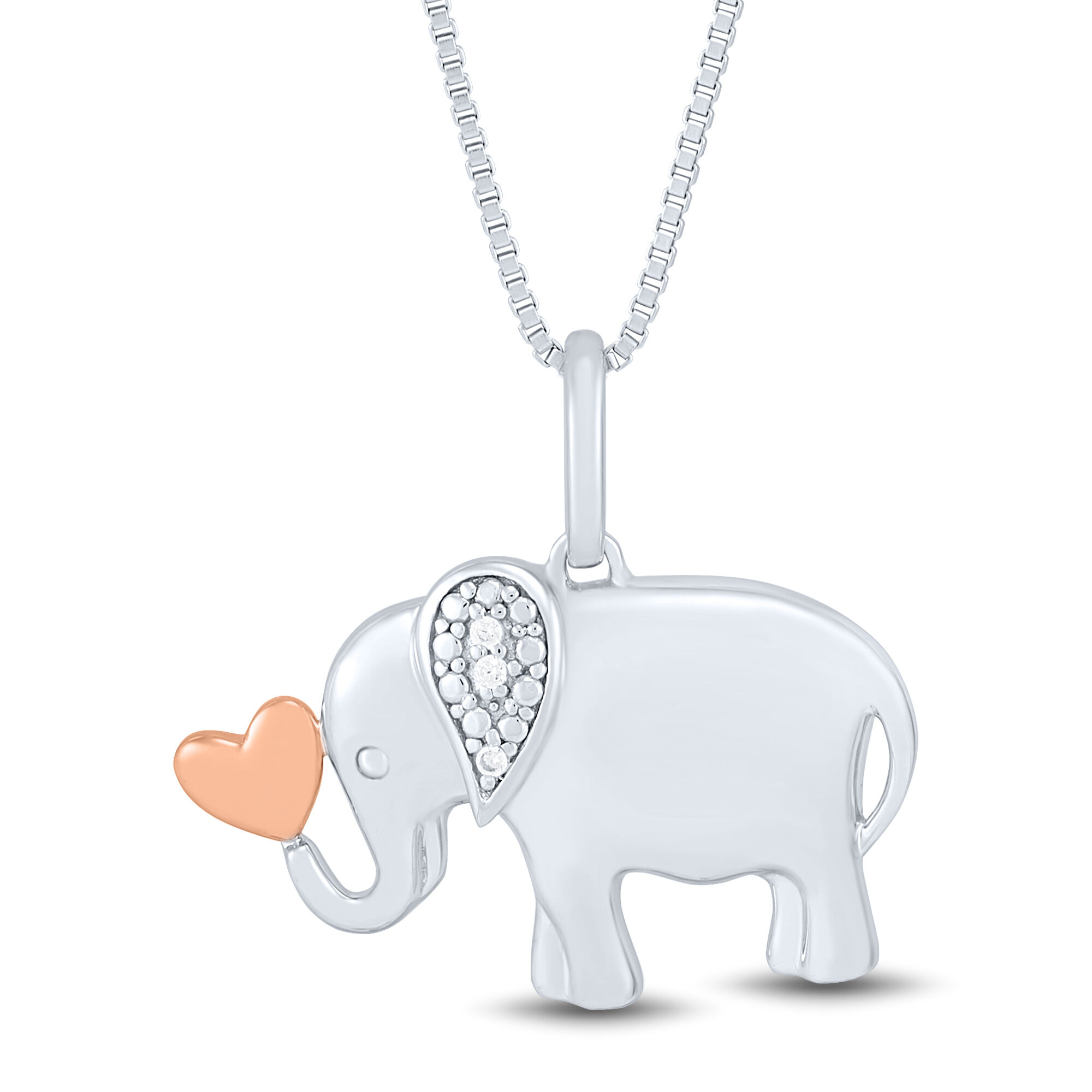 18k Gold Elephant Pendant Necklace