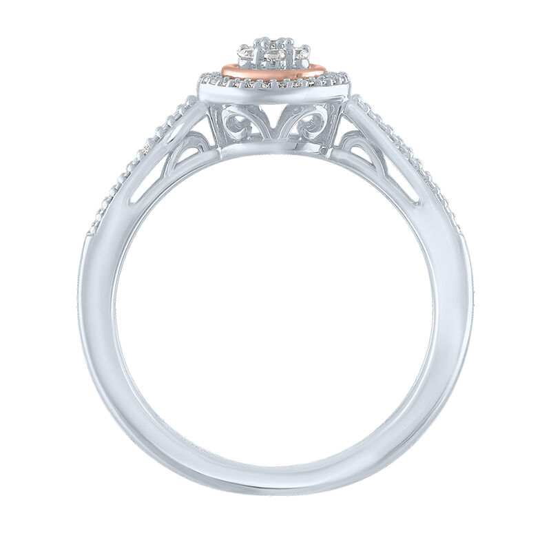 Diamond Cluster Promise Ring in Sterling Silver &#40;1/10 ct. tw.&#41;