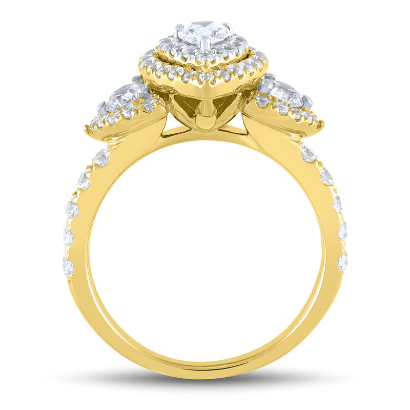 Helzberg Signature PearShaped Halo Engagement Ring