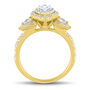1 1/2 ct. tw. Pear-Shaped Halo Diamond Engagement Ring in 14K Yellow Gold