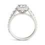 Lab-Created Moissanite Engagement Ring in 14K White Gold