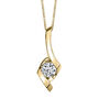 Solitaire Diamond Pendant in 14K Yellow Gold &#40;1/10 ct. tw.&#41; 