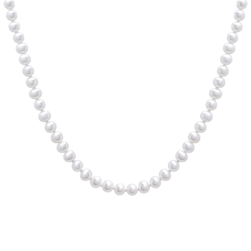 Pearl Necklace with Vermeil Closure