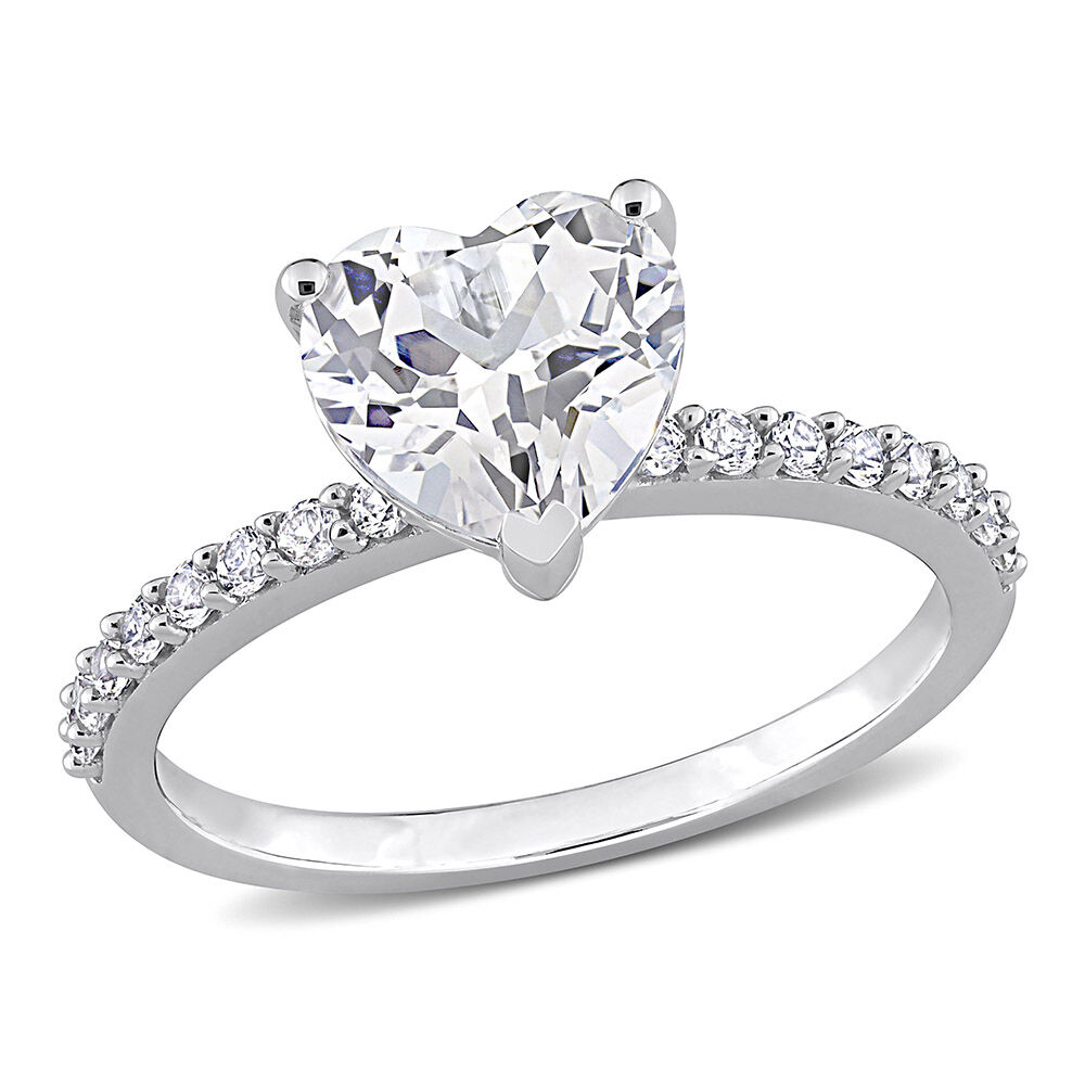 1/2 Carat T.W. (I2 clarity, H-I color) Brilliance Fine Jewelry Heart Shaped  Diamond Engagement Ring in 10kt White & Yellow Gold, Size 9 - Walmart.com