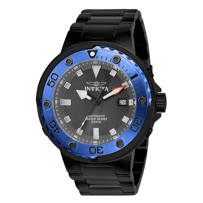 Men&#39;s Pro-Diver Watch in Black Ion-Plated Stainless Steel, 40MM
