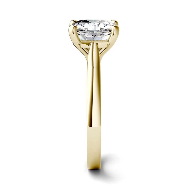 Cushion-Cut Moissanite Solitaire Ring in 14K Yellow Gold &#40;3 ct.&#41;